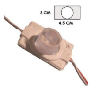 MODULO 1LED CON DIFUSOR 3D BLANCO 6500K 12V IP-67