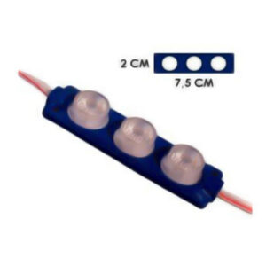 MODULO 3LED CON DIFUSOR 3D AZUL 24V IP-67