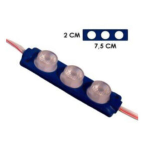 MODULO 3LED CON DIFUSOR 3D AZUL12V IP-67