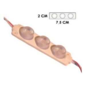 MODULO 3LED CON DIFUSOR 3D BLANCO 24V IP-67