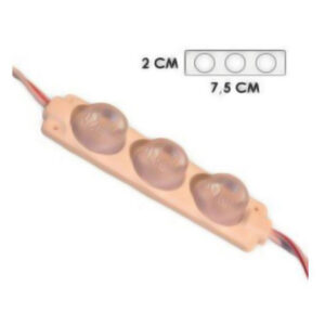 MODULO 3LED CON DIFUSOR 3D BLANCO 6500k12V IP-67