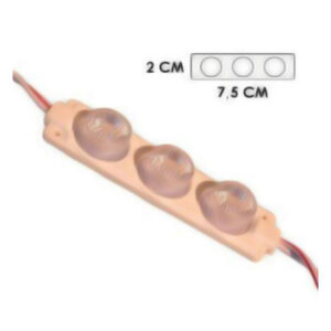 MODULO 3LED CON DIFUSOR 3D HIELO 24V IP-67