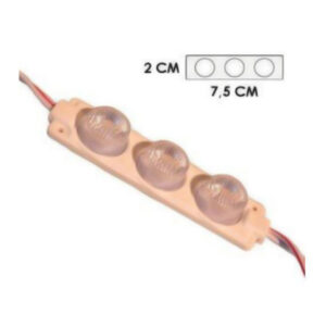 MODULO 3LED CON DIFUSOR 3D HIELO12V IP-67