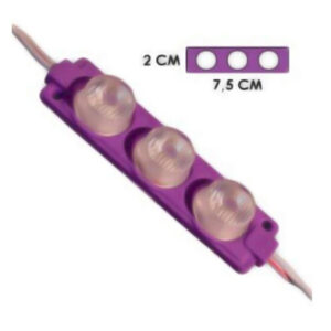 MODULO 3LED CON DIFUSOR 3D MORADO 24V IP-67