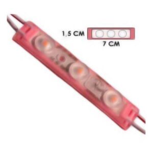 MODULO 3LED CON DIFUSOR 3D ROSADO 12V IP-67