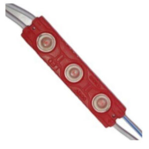 MODULO 3LED CON DIFUSOR PLANO ROJO 12V IP-67