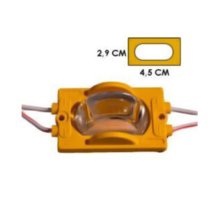 MODULO 3LED CON LENTE AMARILLO 12V IP67