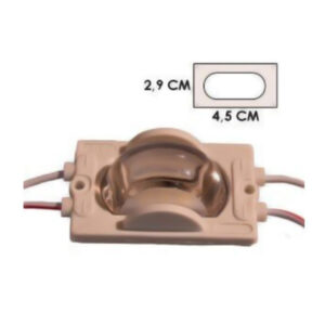 MODULO 3LED CON LENTE AZUL 12V IP67