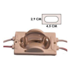 MODULO 3LED CON LENTE BLANCO 6500K 12V IP67