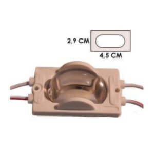 MODULO 3LED CON LENTE HIELO 12V IP67