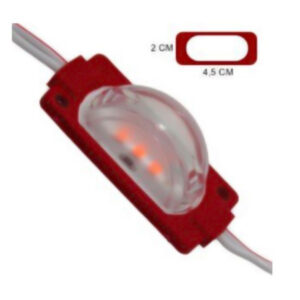 MODULO 3LED CON LENTE ROJO 12V IP67