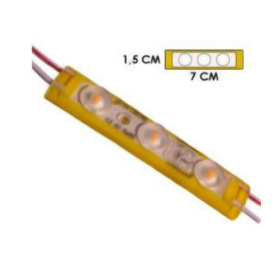 MODULO 3LED DIFUSOR AMARILLO 12V IP-67