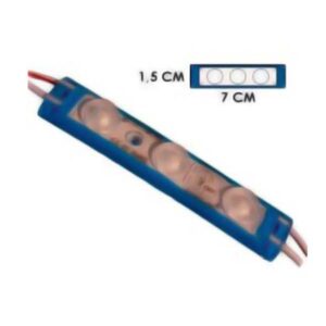 MODULO 3LED DIFUSOR AZUL 12V IP-67