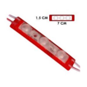 MODULO 3LED DIFUSOR ROJO 12V IP-67