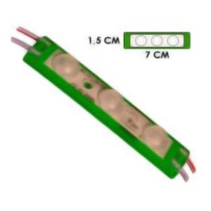 MODULO 3LED DIFUSOR VERDE 12V IP-67