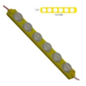 MODULO 6LED (1X6) CON DIFUSOR 3D AMARILLO 12V IP-67