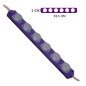 MODULO 6LED (1X6) CON DIFUSOR 3D MORADO 12V IP-67
