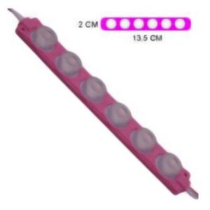 MODULO 6LED (1X6) CON DIFUSOR 3D ROSADO 12V IP-67