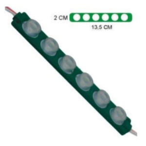 MODULO 6LED (1X6) CON DIFUSOR 3D VERDE 12V IP-67