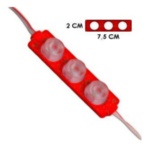 MODULO LOYTA 3LED CON DIFUSOR 3D ROJO 24V IP-67