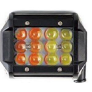 BARRA LED LUPA DUAL BLANCA- AMBAR FLASHEO 18W SPOT 12-24V