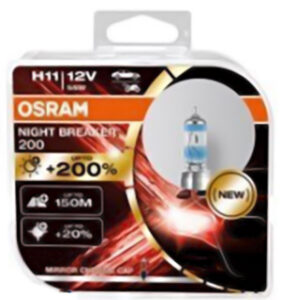 H11 NIGHT BREAKER 200% MAS LUZ OSRAM 55W 12V