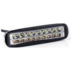 LAMPARA DE TRABAJO 6'' 18LEDS BLANCO + Flashing AMBAR