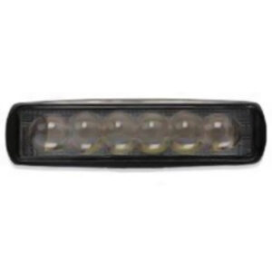 LAMPARA DE TRABAJO RECTANGULAR LUPA 6 LEDs 18W DUAL BLANCA Y AMBAR 12/24V SPOT